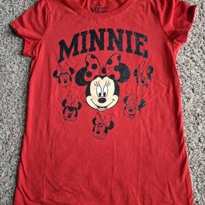 Disney Red Minnie Mouse Short Sleeve Tee